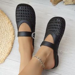 Slippers Mesh Hollow Breathable Comfortable Soft Bottom Women's Casual Sandals