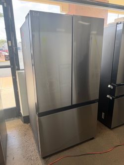 Bespoke 30 cu. ft. Standard Depth 3-Door French Door Smart Refrigerator in Stainless Steel with Beverage Center