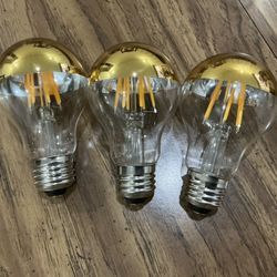 Lightbulbs Gold Tip New