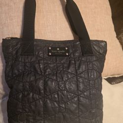 Kate Spade ♠️ Quit Black Canvas HandbagPurse" X 9" X 4"