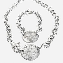 Tiffany & Co Return To New York Oval Choker and Bracelet 925 