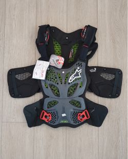 Alpinestars A-10 Chest Protector Gray/Black/Green - Size M/L - Brand New