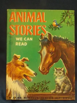 1947 Animal Stories We Can Read, A Rand McNally Junior Elf Book Vintage Children’s Book