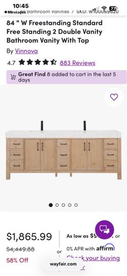 84” wayfair vanity