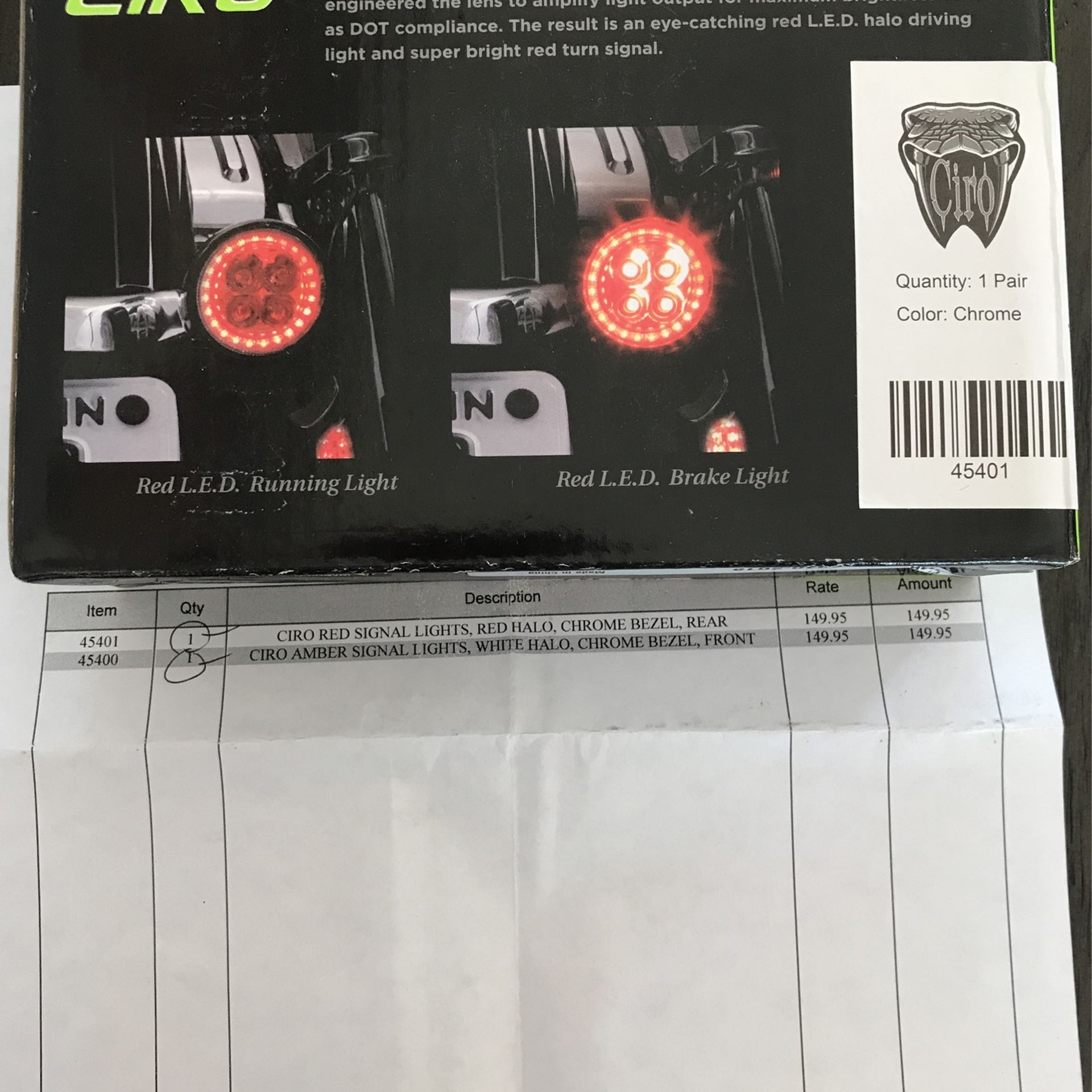 Rear LED Lights For Harley Davidson Street Gluid Or Soft Tail