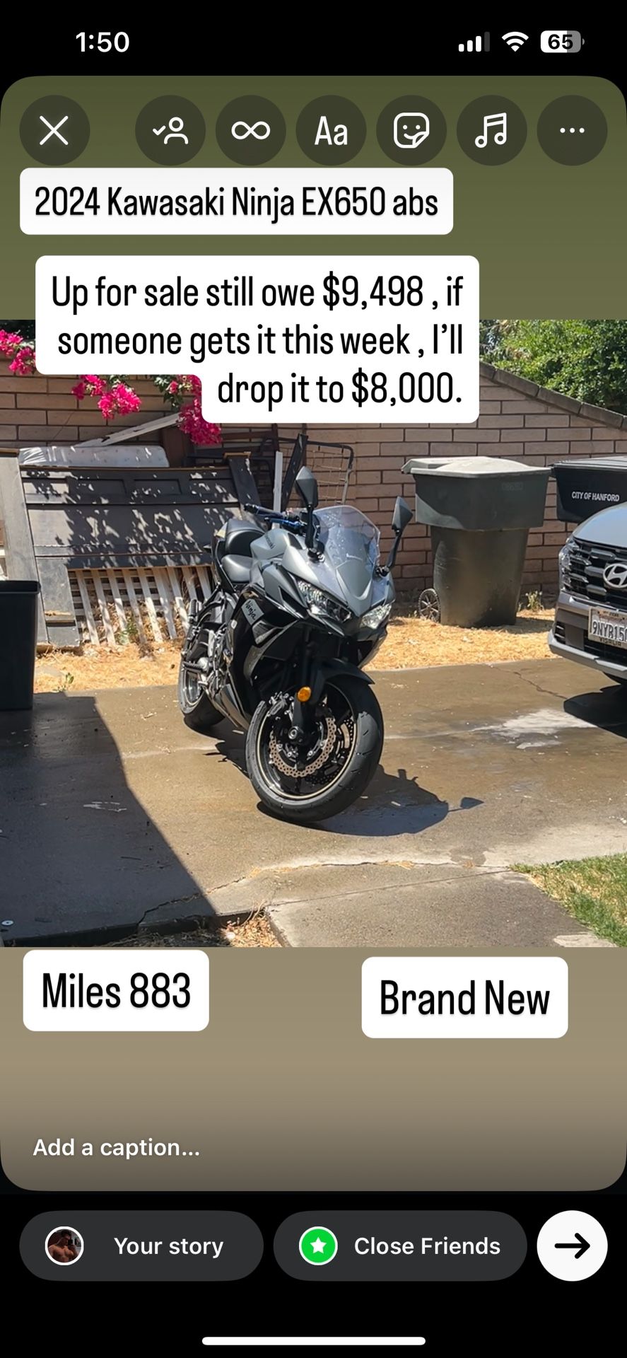 2024 Kawasaki Ex650 abs