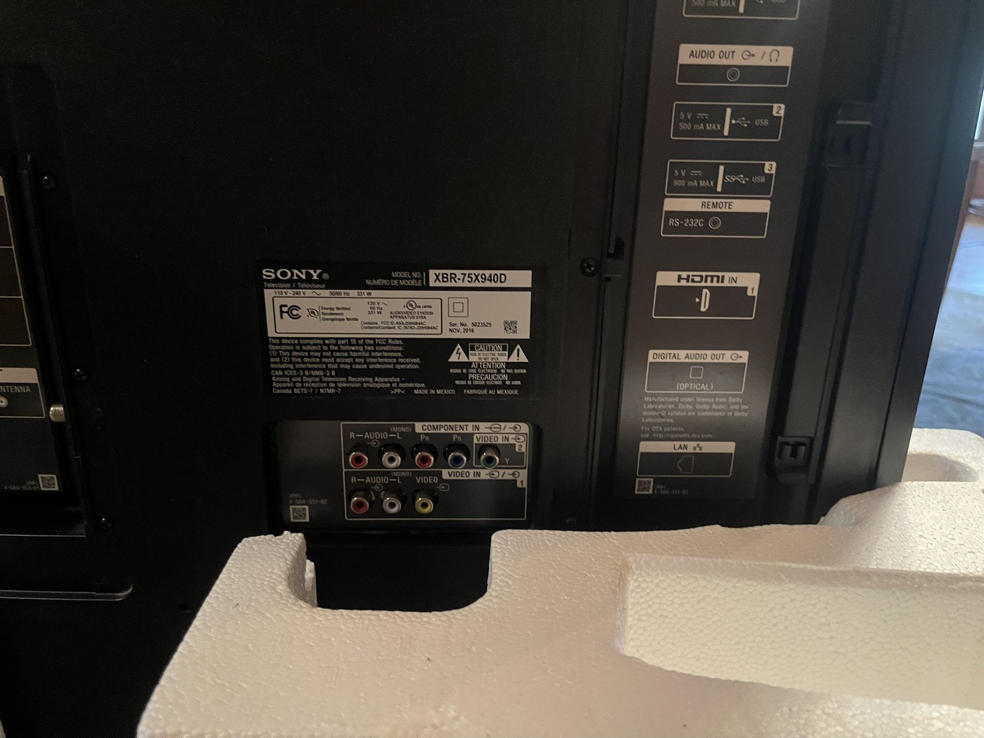 Sony XBR75X940D Screen Is Damaged for Sale in Allentown, PA OfferUp