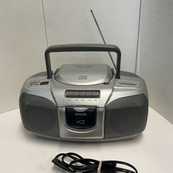Aiwa CSD-A120 Radio/Cassette/CD/AM-FM Tuner Portable Boombox Tested Working