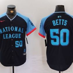 National League Mookie Betts #50 2024 All-Star Game Jersey-full sizes-shipping only
