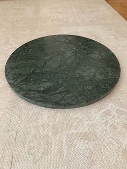 Crate and Barrel Green Marble Platter