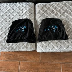CAROLINA PANTHER HEAD SEAT COVERS • LIKE NEW 