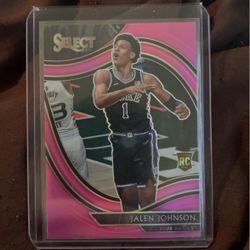 Jalen Johnson Pink Court side Prizm