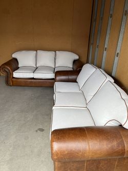 Two Leather Couches