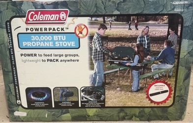 Coleman 2-Burner Propane Stove 30,000btu . NEW IN BOX.