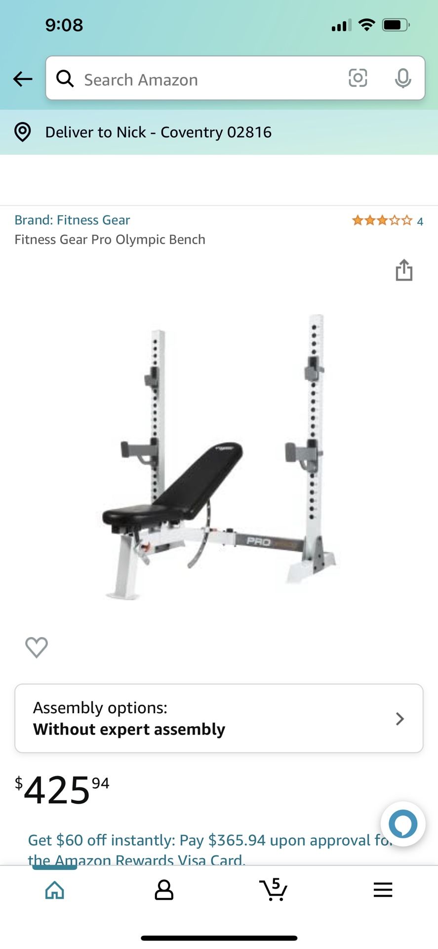 Fitness Gear Bench And Barbell