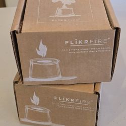 NEW (2) Flikrfire Fire Concrete Camping Back Yard