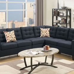 Brand New Black 4pc Modular Sectional Sofa 