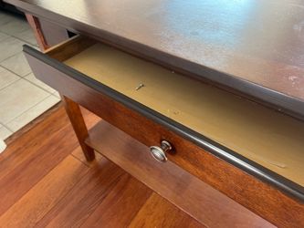 Solid Wood Console Table / Sofa Table with Drawer & Shelf – 48”