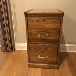 Wood 2 Drawer File Cabinet