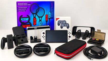 Nintendo Switch OLED Bundle + Sports Set & Accessories