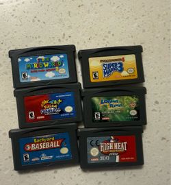 Lot of 6 Nintendo Gameboy Advance Games - Pokémon, Super Mario, Baseball