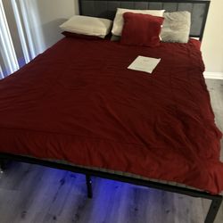 Queen Size Bed frame Mattress Included