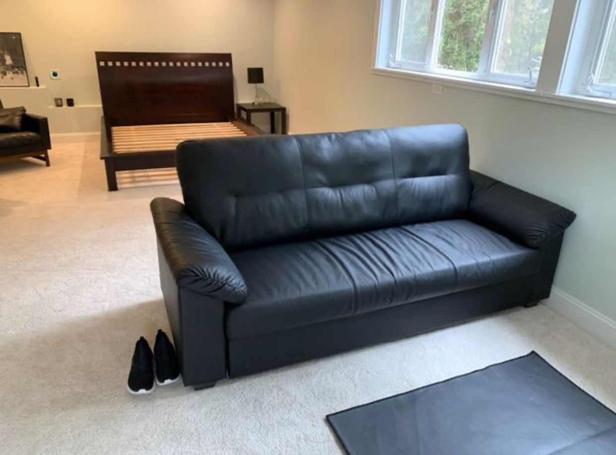 Black Leather Couch