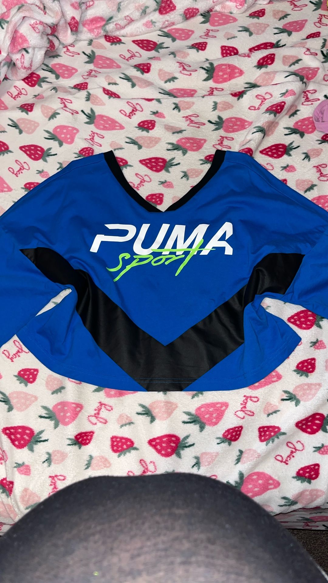 Blue Puma Sport Crop Top