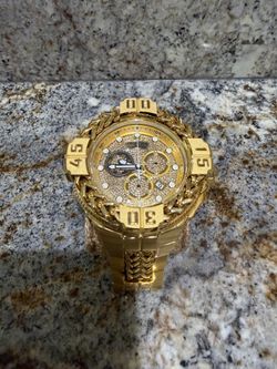 Invicta Gladiator Spartacus 44464 Diamond Gold Watch - Excellent Condition