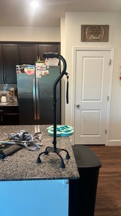 Adjustable Quad Base Walking Cane