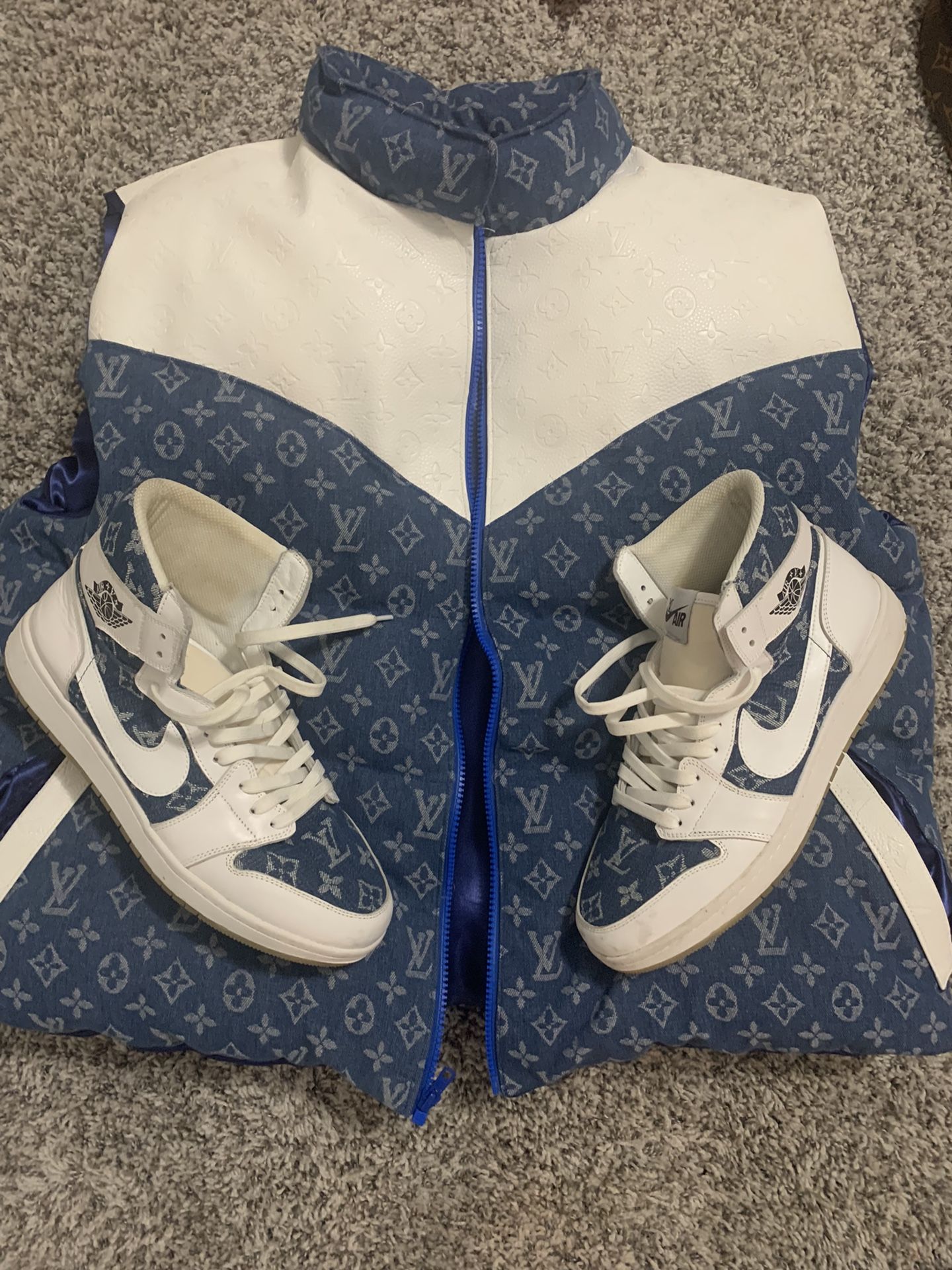 Custom Bubble Jacket and Sneakers