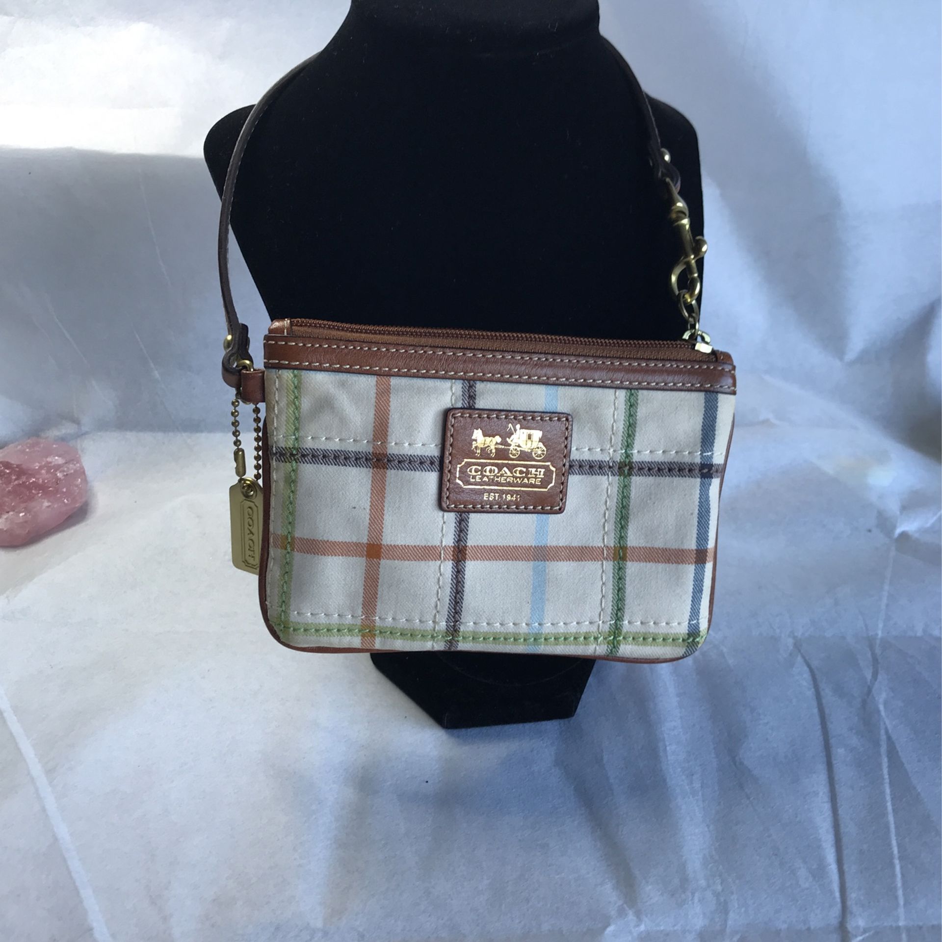 Coach Wristlet 5”long X 4”H Very Good Condition 