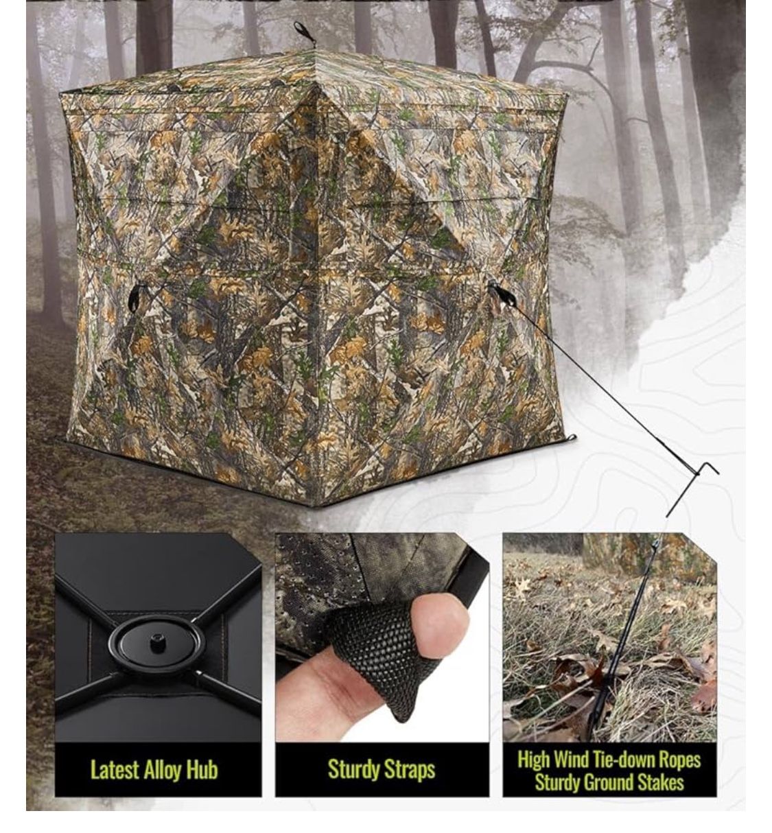 Ground Blinds, Portable Resilient Hunting Tent 