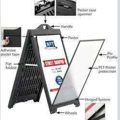 Double-Sided A-Frame Sidewalk Sign