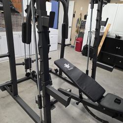 Vesta All In One Smith Machine | Multi-Use Adjustable Bench w/ Precher Curl And Leg Extension | Fitness | Home Gym | Squat Rack |FREE DELIVERY 🚚