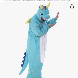 Halloween Costume Animal Cosplay Dragon Unisex Adult Pajamas XL