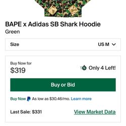 Bape x Adidas SB Shark Hoodie