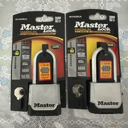 Masterlock Combination Lock With Key - 2 Pack