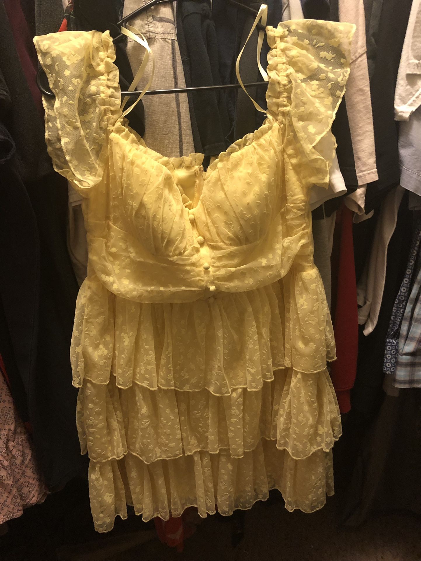 Yellow Mini Dress