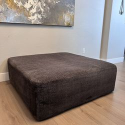 51x51” Oversized Charcoal Gray Chenille Sofa Ottoman-Jackson Furniture Mammoth Cocktail Ottoman
