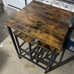 Table With 2 Stools 