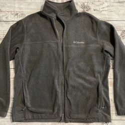 Columbia Full Zip Fleece / Gray / Mens X-Large