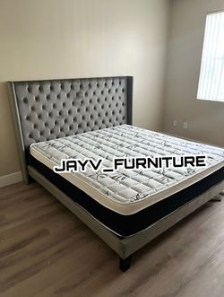 New king bed frame with MATRESS