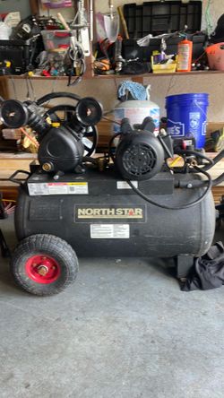 NorthStar Single-Stage Portable Electric Air Compressor, 2 HP, 20-Gallon, 5.0 CFM, Horizontal