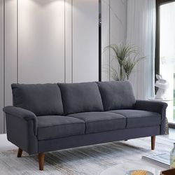 Ovios 71.65-in W Modern Gray 3-seater Sofa with Slipcover