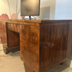 Rosewood Art Deco Desk - $40
