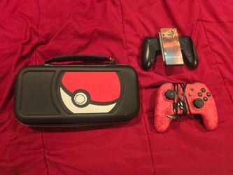 Pokemon Switch case with cartridge cases and controller and controller adaptor