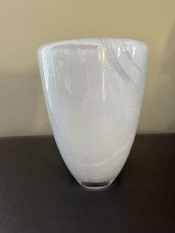 Kosta Boda Atoll White/Translucent Glass Vase