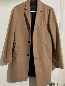 MENS BEIGE PEA COAT