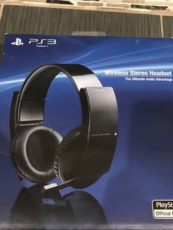 PS3 Play Station 3 Wireless Stereo Headset The Ultimate Audio Advantage( Playstation Official Product)